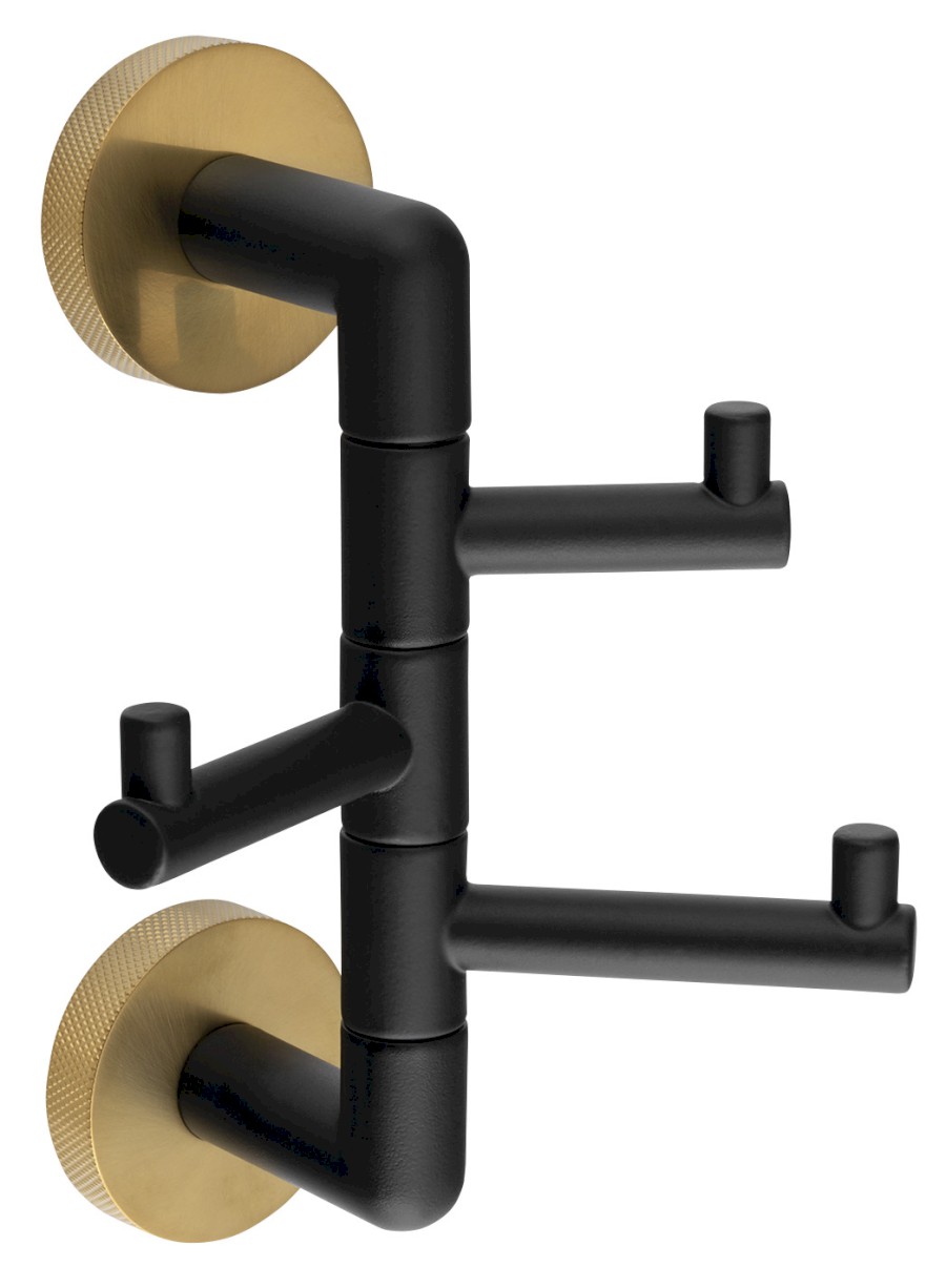 WS063BG (59072) LARISSA trojháček otočný, černá/zlato mat WS063BG