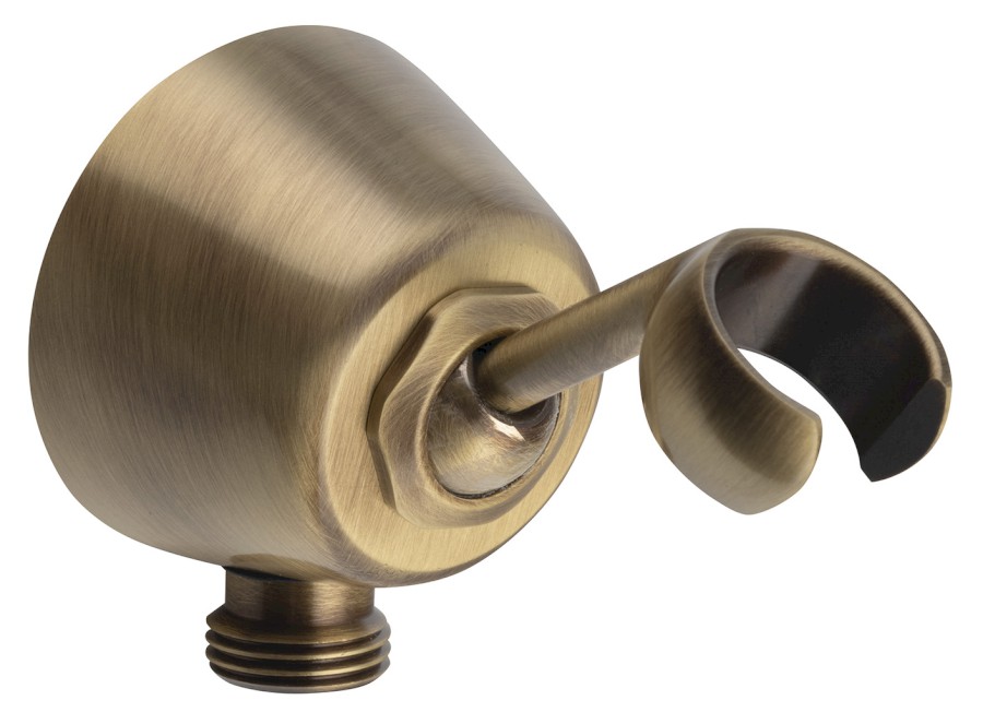 Držák sprchy kulatý, otočný, s vyústěním, bronz SUP4B6