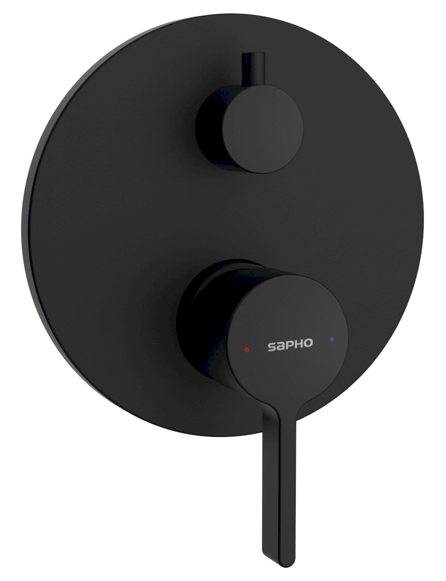 AF042B (53109) ICONIC podomítková sprchová baterie, 2 výstupy, černá mat AF042B