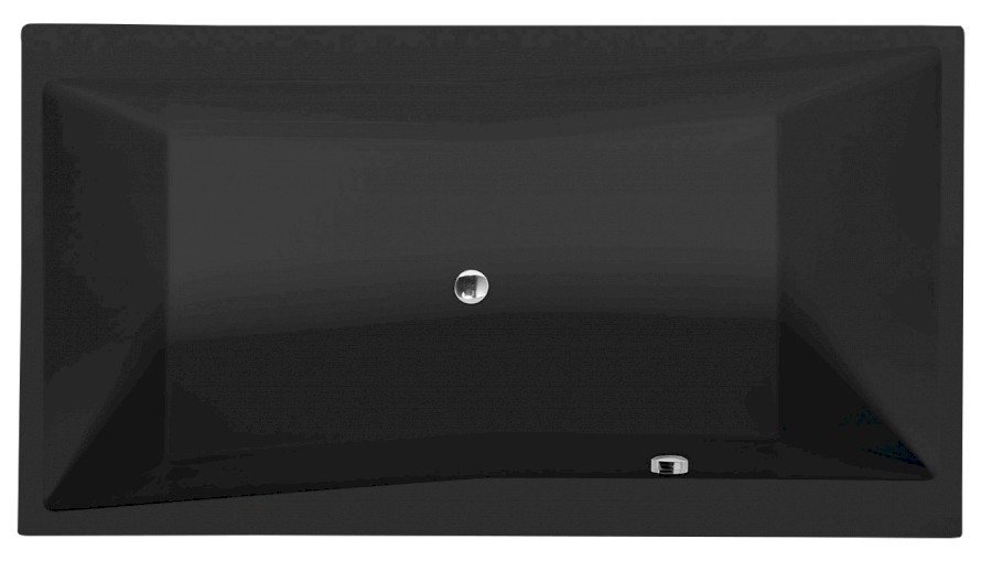 QUEST obdélníková vana 190x100x49cm, černá mat 78531.21