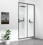 SIGMA SIMPLY BLACK sprchové dveře posuvné 1000 mm, čiré sklo GS1110B
