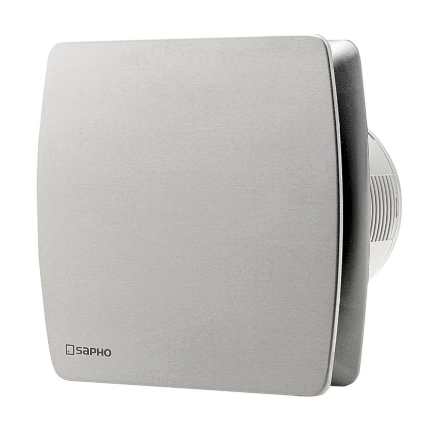 LEX koupelnový ventilátor axiální s časovačem, 15W, potrubí 100mm, nerez mat LX104