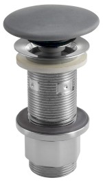 Umyvadlová výpust 5/4“, click-clack, betonová zátka, 10-80mm, šedá mat FG917