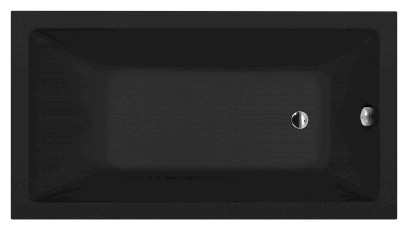 NOEMI obdélníková vana 150x80x39cm, černá mat 71727.21