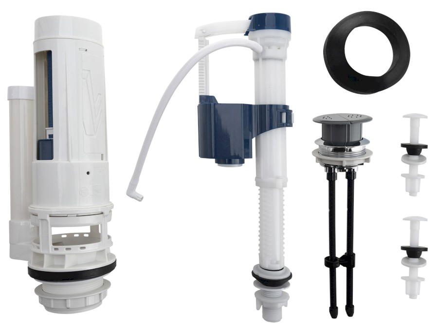 Splachovací souprava s DUAL tlačítkem 49 mm, spodní napouštění 1/2