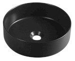 INFINITY ROUND keramické umyvadlo na desku, průměr 36cm, černá mat 10NF65036-2N