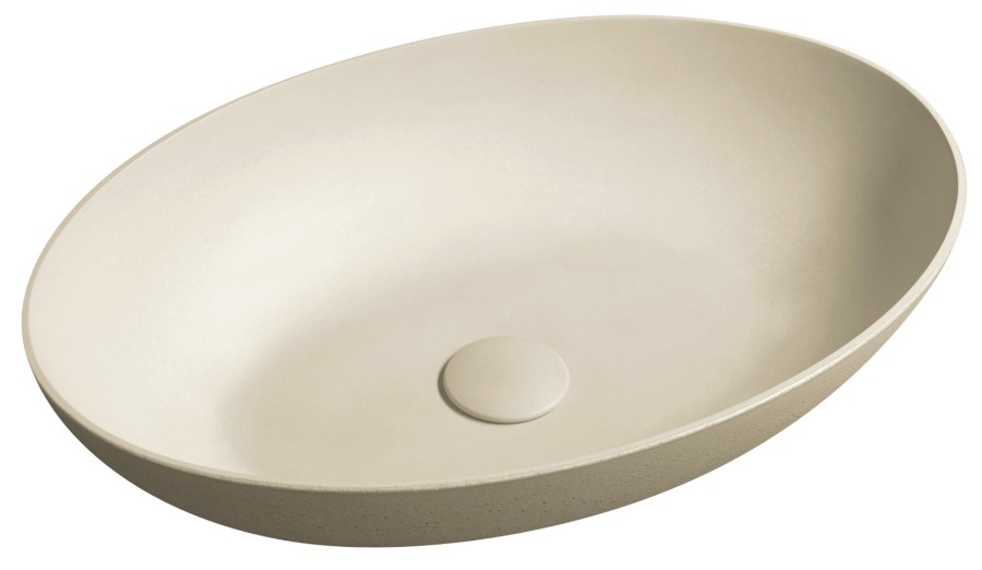 FG222 (55522) FORMIGO betonové umyvadlo na desku, 60x40cm, žlutá mat FG222