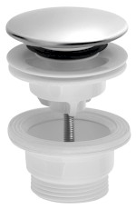 151.308.1 (58685) Umyvadlová výpust 5/4“, click-clack, velká zátka, 4-45mm, ABS/nerez 151.308.1