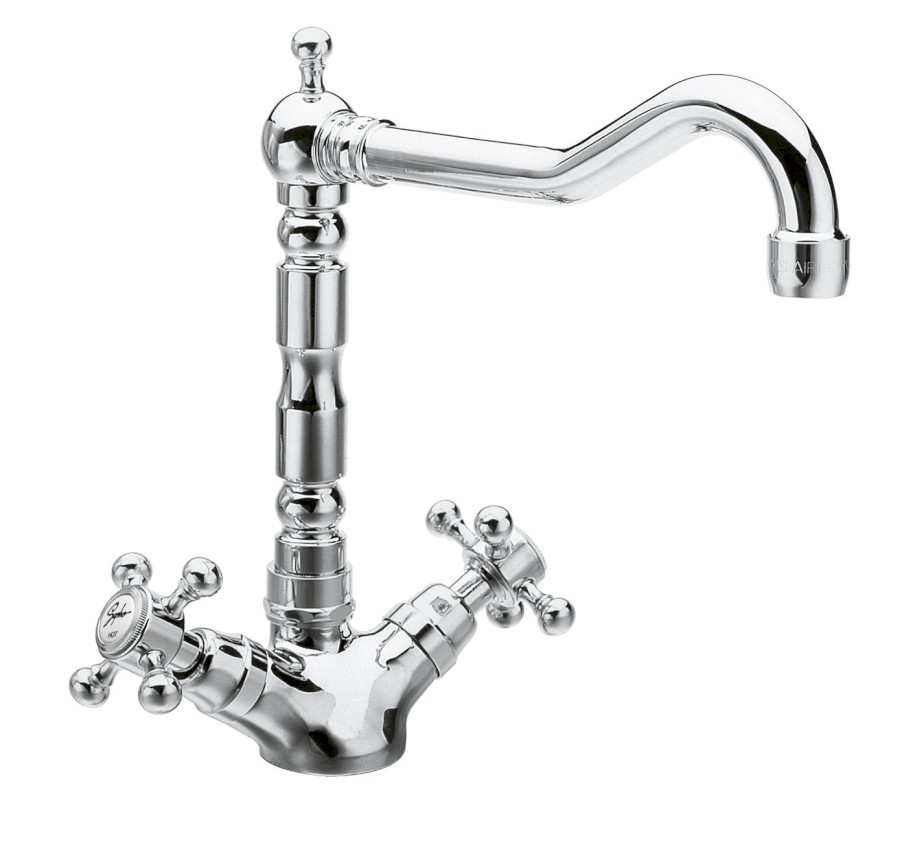 ANTEA stojánková dřezová baterie s retro hubicí, chrom 3121