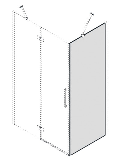 TRINITY sklo boční stěny, 900mm, sklo čiré GT5690C