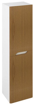 MEDIENA skříňka vysoká 35x140x30cm, 2x dvířka, levá/pravá, bílá mat/dub natural MD352