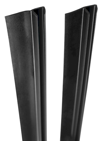 Set svislých těsnění pro sklo 5/5mm, 2000mm, černá SPBL01