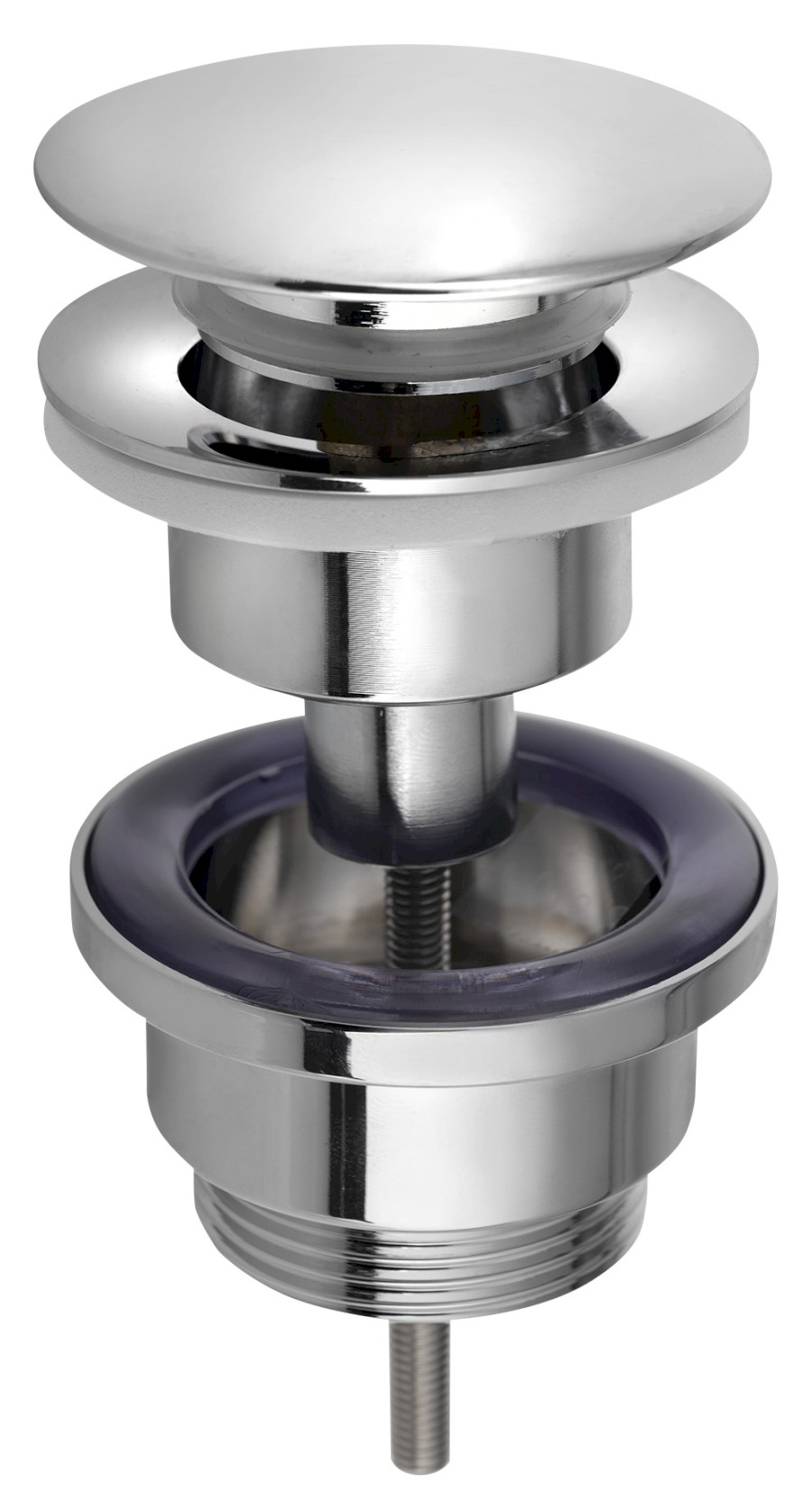 Umyvadlová výpust 5/4“, click-clack, velká zátka, 10-55mm, chrom 151.307.1