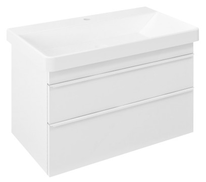 SITIA umyvadlová skříňka 75,6x50x44,2cm, 2xzásuvka, bílá mat SI080-3131