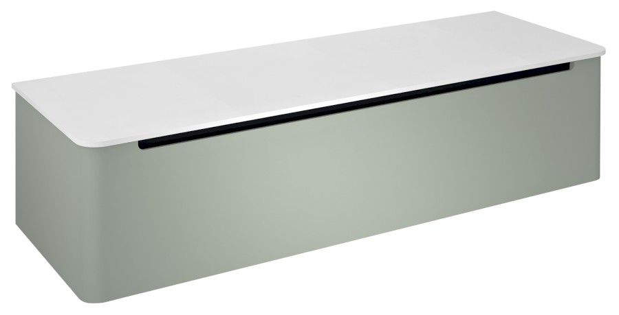 KR140-4444 (58768) KERALA umyvadlová skříňka 140x35x47,5cm, 1x zásuvka, verde KR140-4444