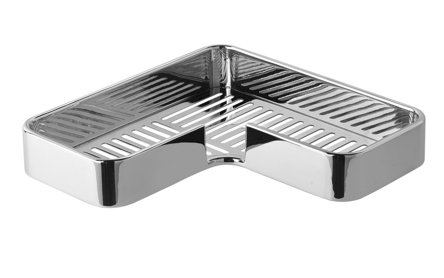 A98313 (52274) IL GIGLIO rohová police do sprchy, 255x42x255mm, chrom A98313