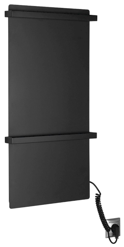 ELMIS elektrický sušák ručníků 400x800 mm, 120 W, hliník, černá mat EB430