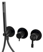 VERSI podomítková sprchová/vanová baterie s ruční sprchou, 2 výstupy, černá mat RV052/15