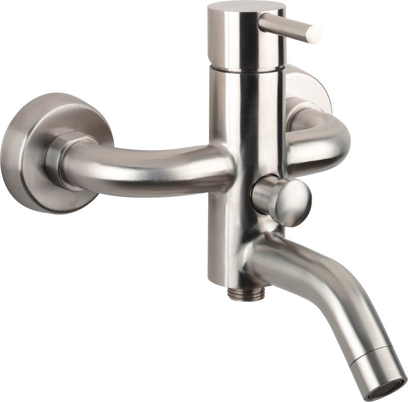 MINIMAL nástěnná vanová baterie, nerez mat MI010