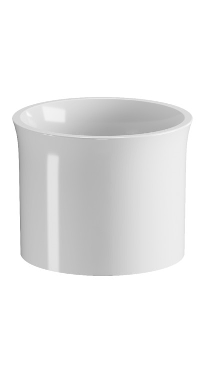 THE NEW YORKER keramické umyvadlo na desku vysoké, průměr 40cm, bílá mat 564401