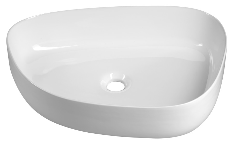 55421 (58296) Keramické umyvadlo na desku, 55x42cm, bílá 55421