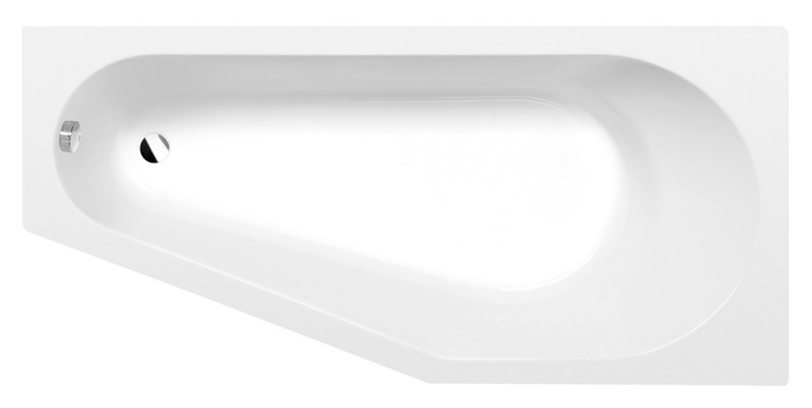 90611.11 (52561) TIGRA R asymetrická vana 170x80x46cm, bílá mat 90611.11