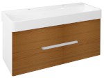 MEDIENA umyvadlová skříňka 117x51x48,5cm, bílá mat/dub natural MD122