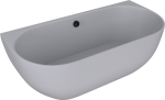 PAGODA nástěnná vana litý mramor 170x85x58cm, šedá mat 72976.31