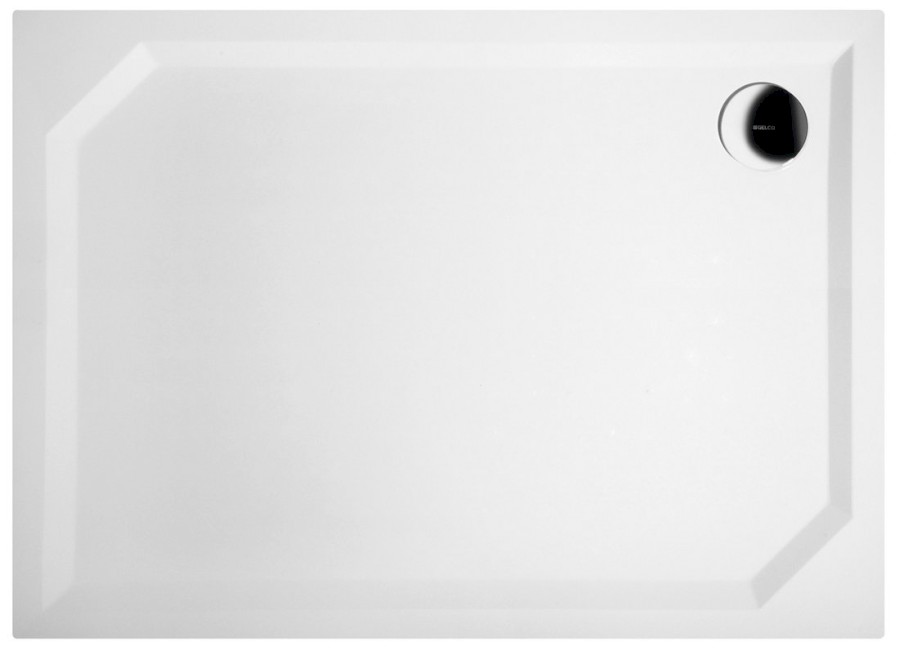 SARA sprchová vanička z litého mramoru, obdélník 110x80cm, bílá HS11080