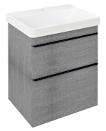 SITIA umyvadlová skříňka 56,4x70x44,2cm, 2xzásuvka, dub stříbrný SI060-1111