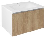 LE070-2231 (53693) LOREA umyvadlová skříňka 70x44x51,2cm, 1x zásuvka, dub alabama/bílá mat LE070-2231