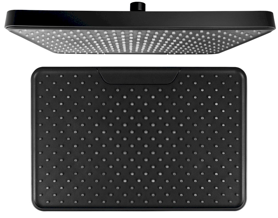 SK152B (53263) Hlavová sprcha, 205x305mm, silikon trysky, ABS/černá mat SK152B