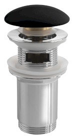 Umyvadlová výpust 5/4“, click-clack, keramická zátka, 10-50mm, černá mat AR903