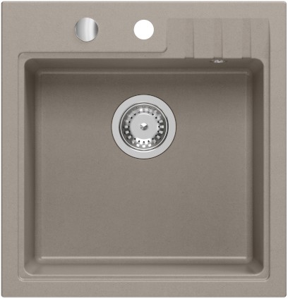 Granitový vestavný dřez mono, 50x52cm, taupe GR1042