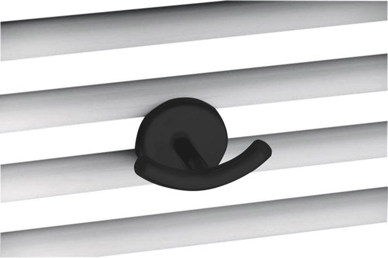 1801-23B (56703) Dvojháček pro rovná a oblá otopná tělesa, černá mat 1801-23B