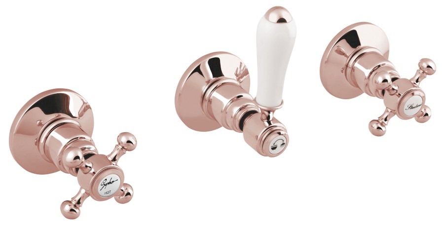SET305-107 (32588) ANTEA podomítková sprchová baterie, 2 výstupy, růžové zlato SET305-107