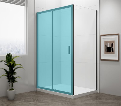 EASY BLACK boční stěna 700mm, čiré sklo EL3115B