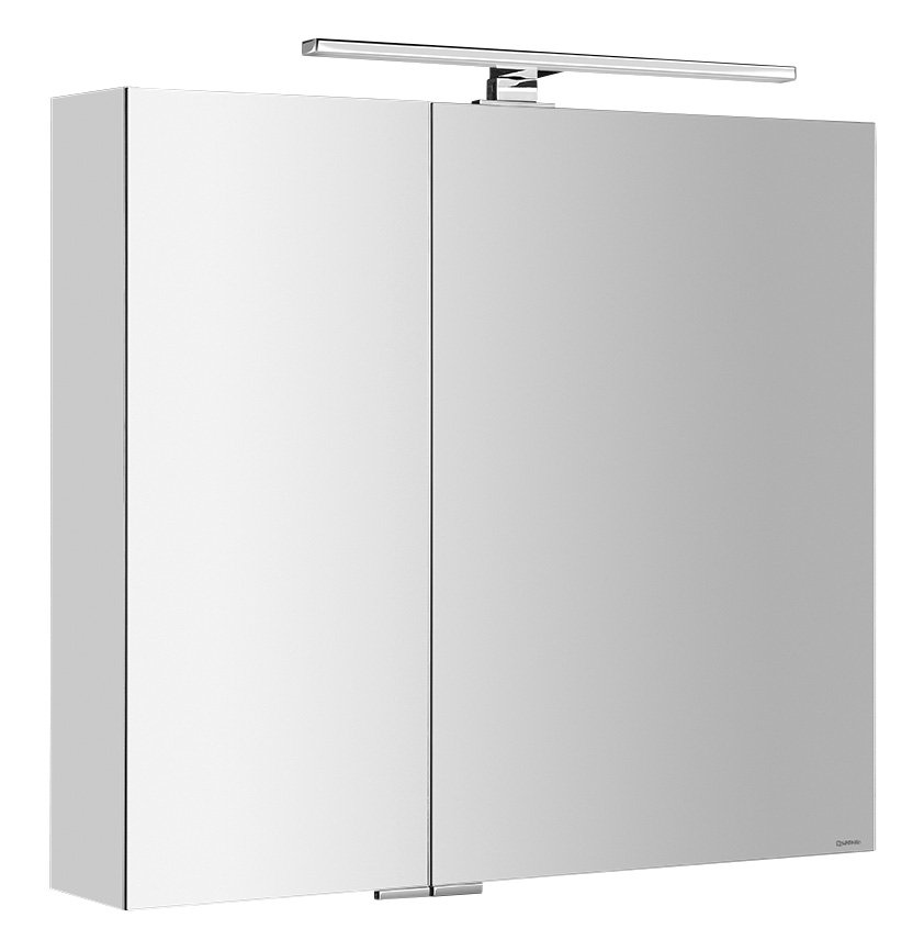 MIRRÓ galerka s LED osvětlením, 80x70x16cm, bílá MC080-0030