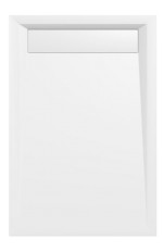 VARESA sprchová vanička z litého mramoru se záklopem, obdélník 120x80cm, bílá 71604