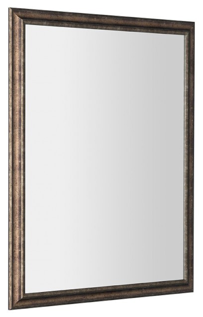 ROMINA zrcadlo v dřevěném rámu 68x88cm, bronzová patina NL397