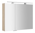 MIRRÓ galerka s LED osvětlením, 90x70x16cm, jilm bardini MC090-0013