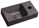 PICCOLINO betonové umývátko 30,8x17cm, baterie vpravo, tmavě hnědá mat PK30515