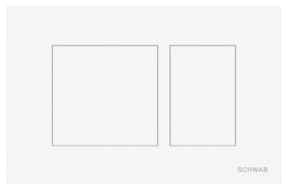 SCHWAB CERES ovládací tlačítko, 246x159mm, bílá lesk P67-0130-0250