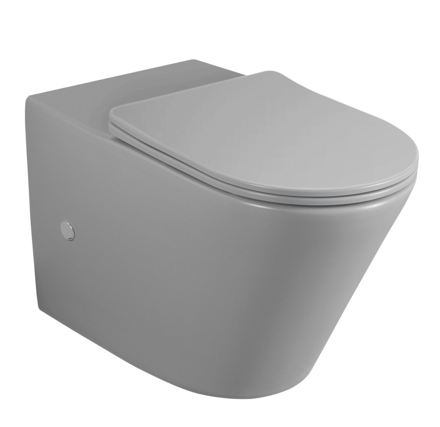 PC1012GR-111 (56157) PACO WC kombi mísa, Rimless, 61x38 cm, spodní/zadní odpad, šedá mat PC1012GR-111