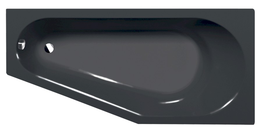 90611.30 (52562) TIGRA R asymetrická vana 170x80x46cm, šedá 90611.30