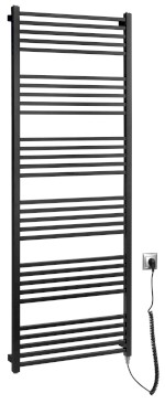 ME616B (50055) METRO-E elektrické otopné těleso rovné 600x1620 mm, 800 W, černá mat ME616B