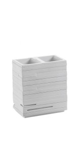 QUADROTTO držák kartáčků na postavení, bílá QU9802