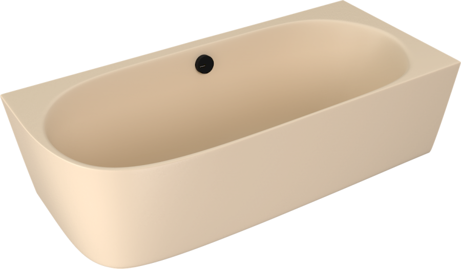 SUSSI R rohová stojící vana litý mramor 160x70x49,5cm, béžová mat 90191R.81