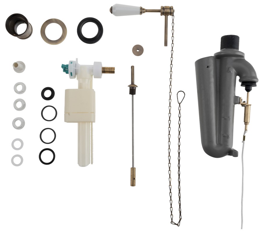 754593 (20427) WALDORF-RETRO splachovací mechanismus s řetízkem, bronz 754593