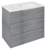 CR831-1111 (57645) CIRASA umyvadlová skříňka 79,8x75x46cm, 3x zásuvka, dub stříbrný CR831-1111